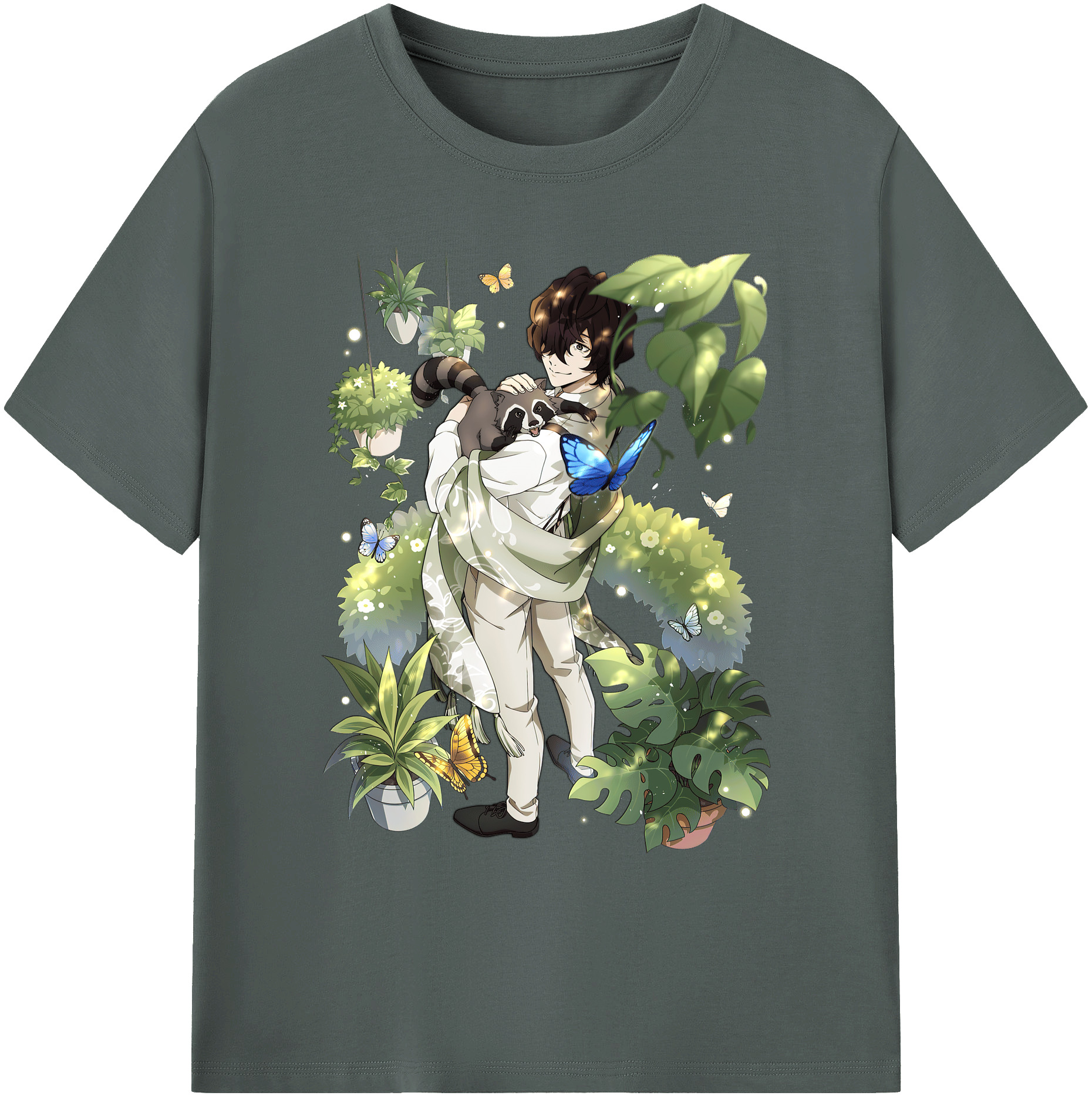 （画像用） 文豪ストレイドッグス Bungo Stray Dogs 綿100％ メンズ半袖Tシャツ｜肌触りやわらか＆通気性